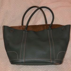 J. CREW BORGE GARVERI LEATHER UPTOWN TOTE BAG